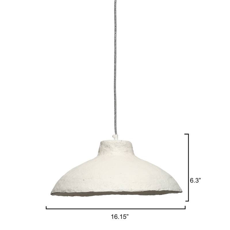 Alden Decor Camden Paper Mache 1-Light Pendant