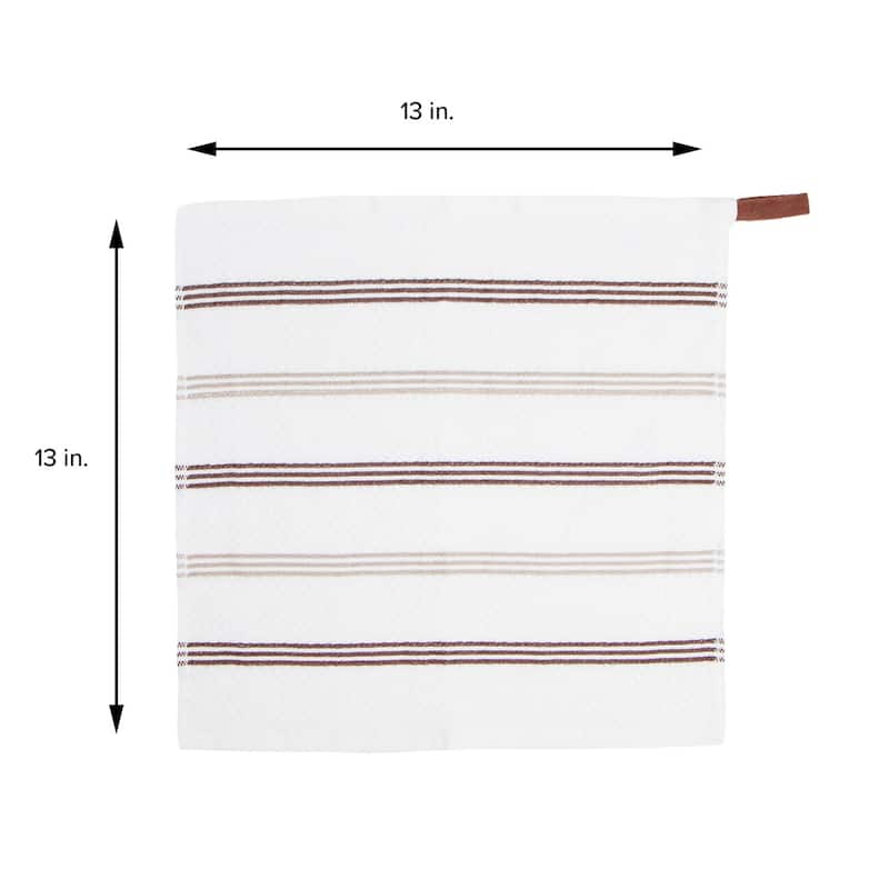 The Sloppy Chef Premier 12-Piece Striped Dishcloths - 13x13