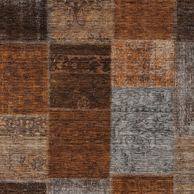HomeRoots Patchwork Transitional Rectangle Outdoor Rug