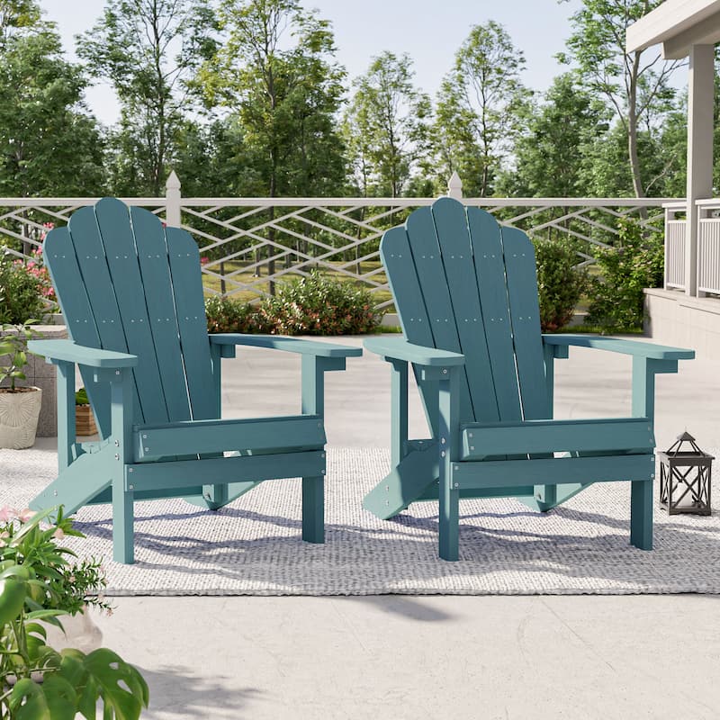 BONOSUKI Patio Adirondack Chairs Weather-resistant(Set of 2) - Turquoise