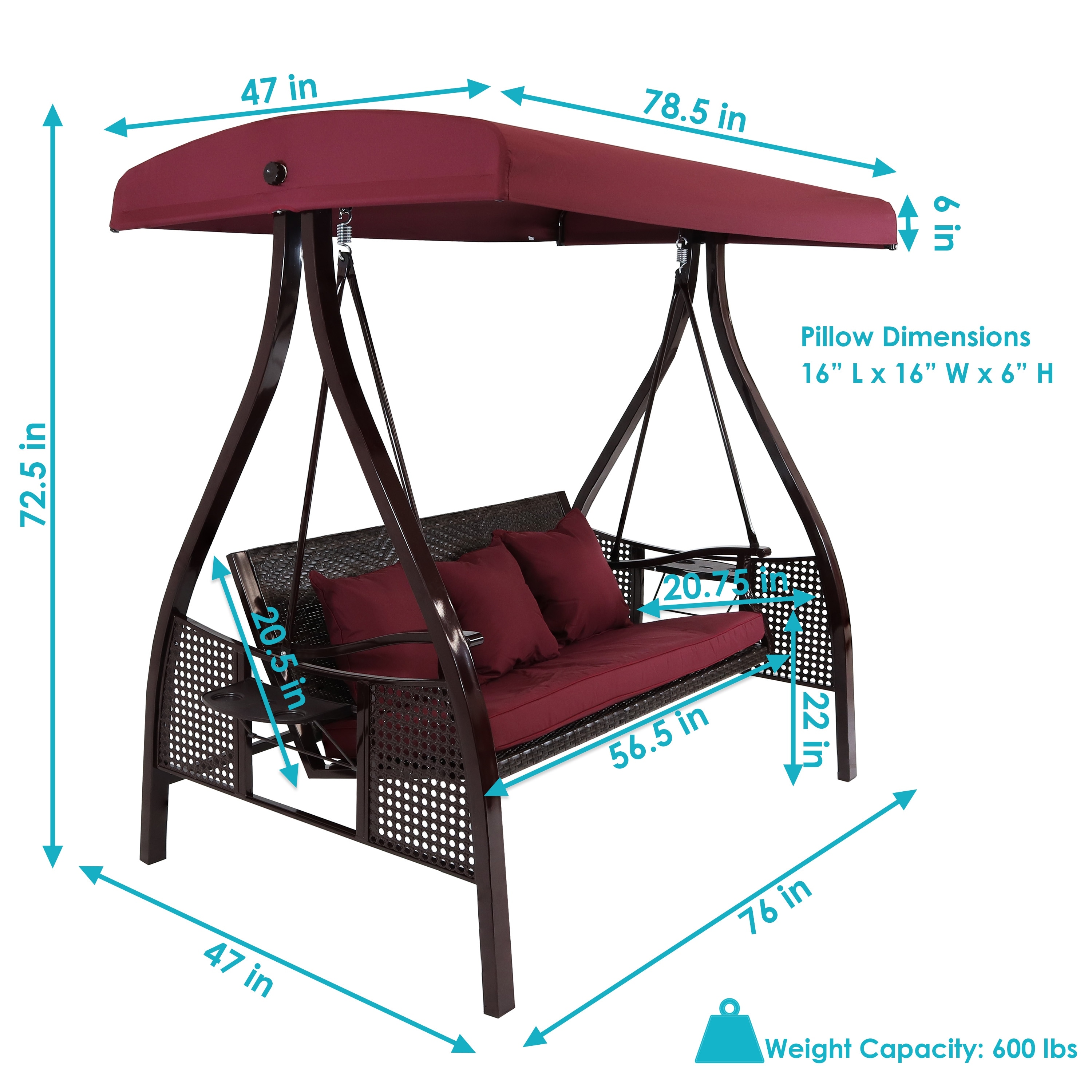 Sunnydaze patio deals swing