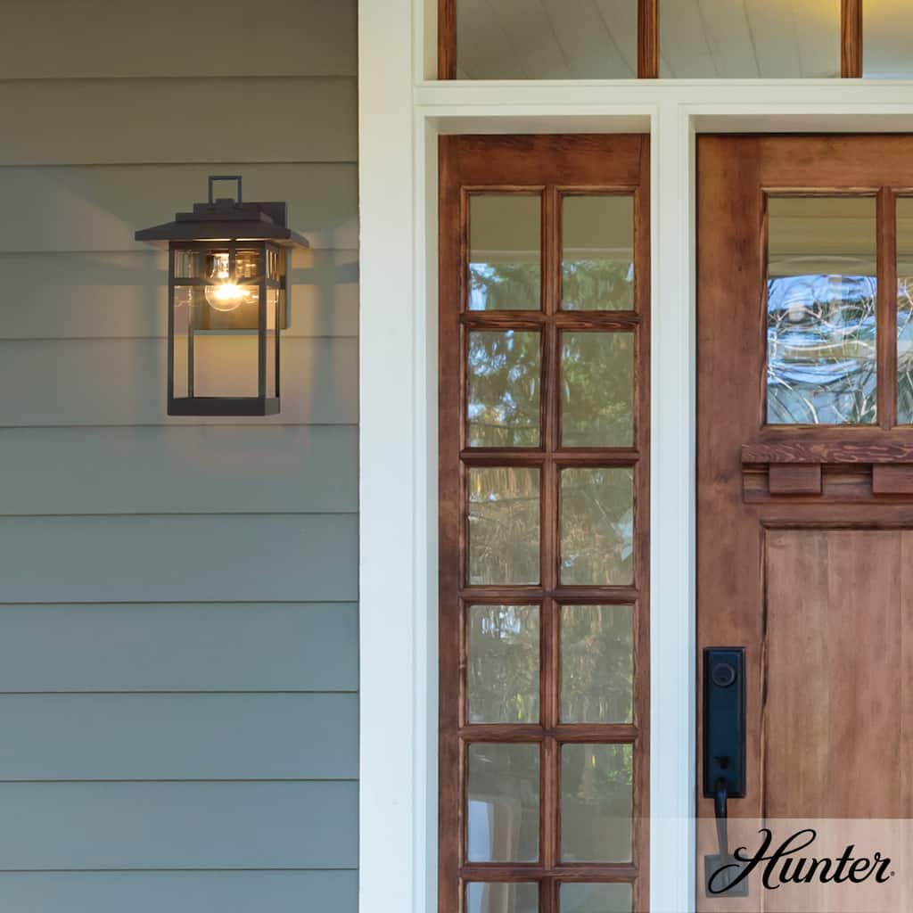 Hunter Yancy House Outdoor Wall Light - Front Porch, Patio, Garage - Mission, Transitional - Resists Corrosion!