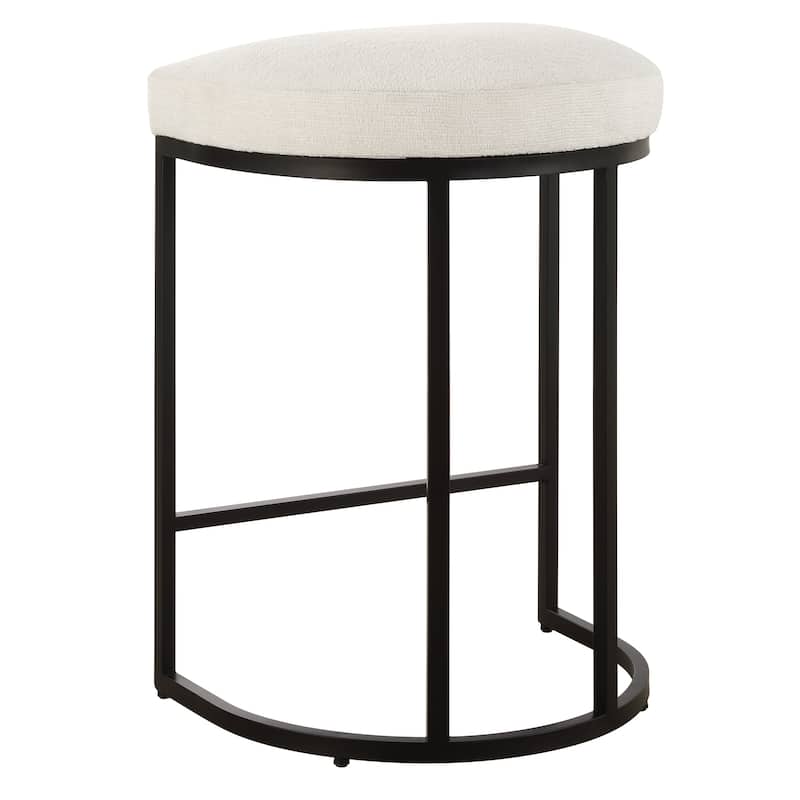 Carson Carrington Metal Upholstered Dining Counter Stool - 14.375 x 8.625 x 26.25