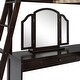 preview thumbnail 50 of 52, Solid Wood Loft Bed with Bulit-in U-shaped Desk and 2 Drawers, Full Size Loft Bedframe with Storage Shelves and Tri-fold Mirror