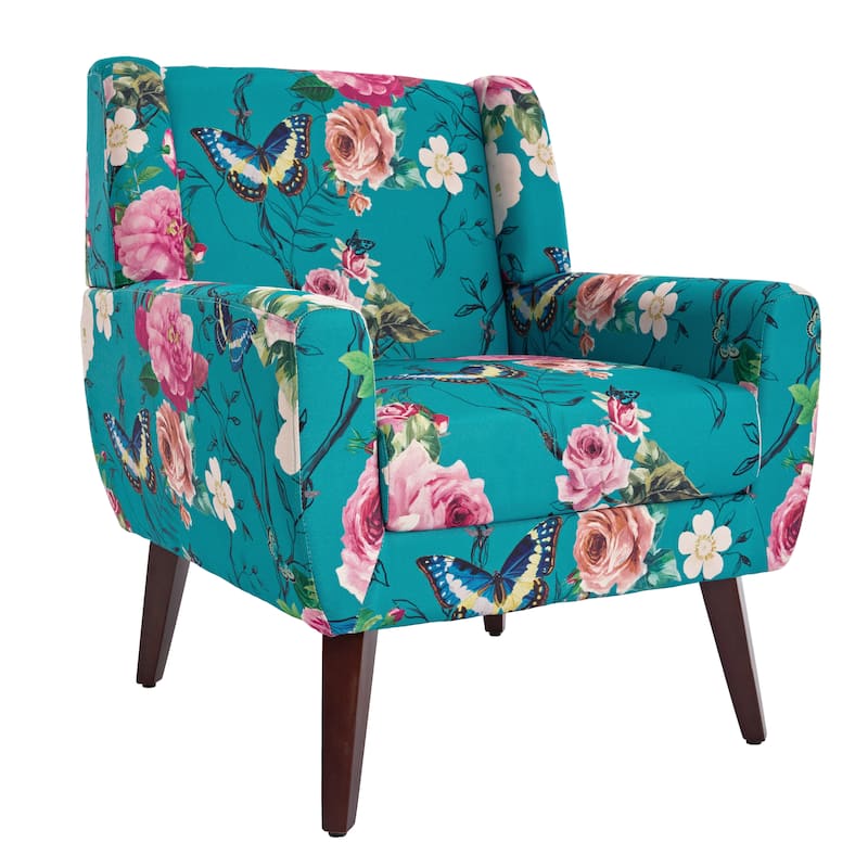 Modern Upholstered Faux Leather Tufted Armchair Linen Accent Chairs