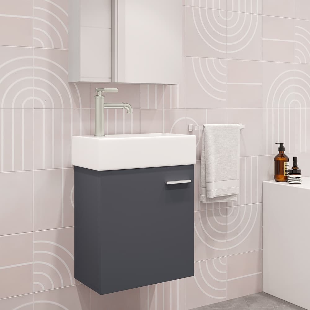 Swiss Madison Colmer 18" Single, One Cabinet, Bathroom Vanity