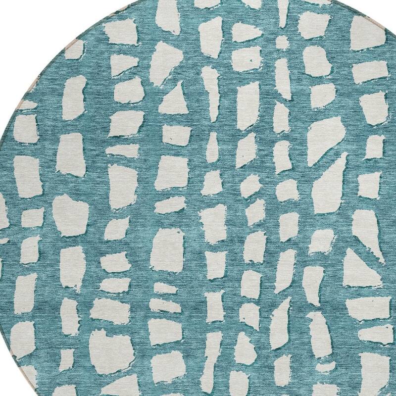 HomeRoots Abstract Transitional Rectangle Outdoor Rug