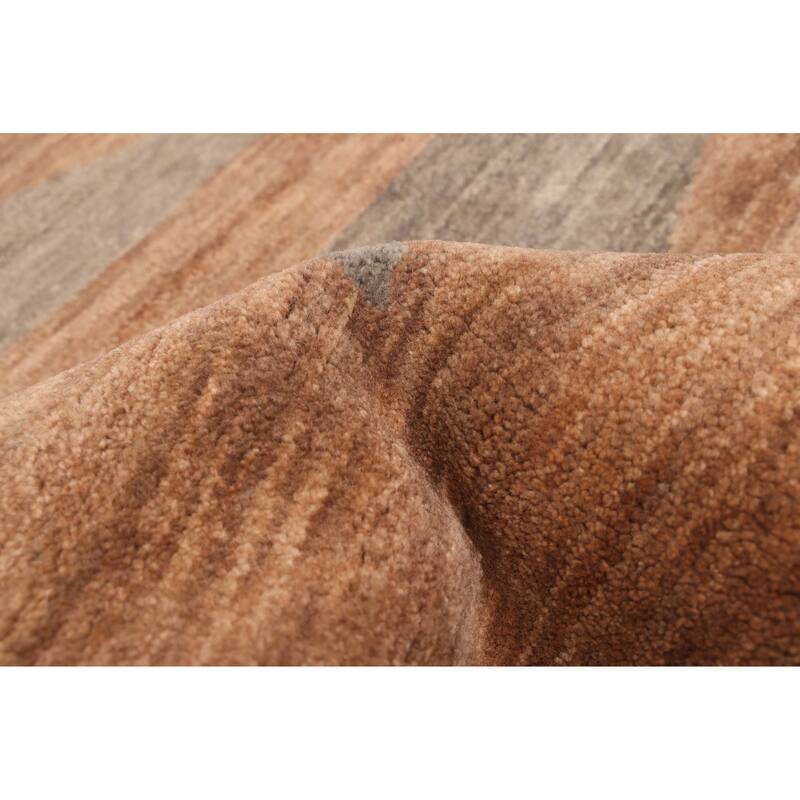 ECARPETGALLERY Hand-knotted Peshawar Ziegler Brown Wool Rug - 4'11 x 6'11