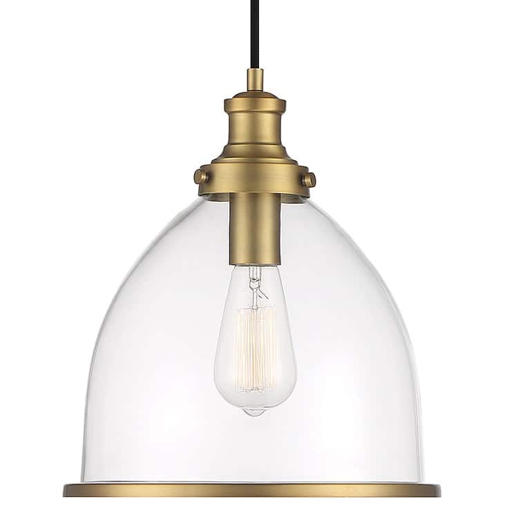 Meridian M70119 11" Wide Pendant - Natural Brass