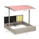 preview thumbnail 3 of 3, Kids Sandbox with Cover, Wooden Sandbox Backyard Toy