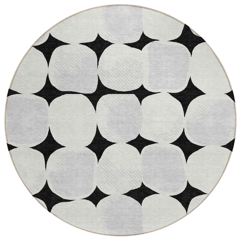 HomeRoots Abstract Transitional Rectangle Outdoor Rug