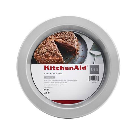KitchenAid Nonstick 9-in Round Cake Pan, Silver