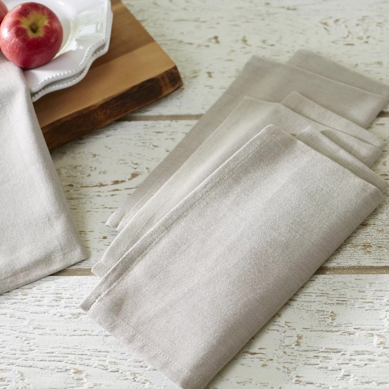 KAF Home Set of 4 Chambray Cotton Napkins, 20"x20"