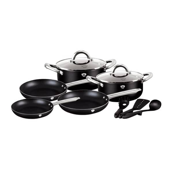Berlinger Haus Kitchen Cookware Sets 10 Piece, Turbo Induction Base