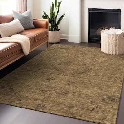 Machine Washable Indoor/ Outdoor Vintage Traditional Chantille Rug