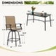preview thumbnail 67 of 67, 7-Piece Patio Bar Stool Set Textilene Swivel Stools