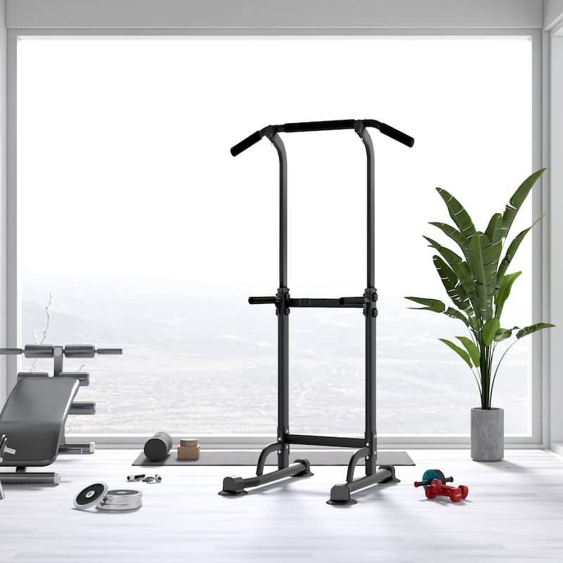 Adjustable Power Tower Pull Up Bar Dip Station