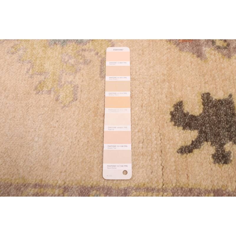 ECARPETGALLERY Hand-knotted Modern Oushak Beige Wool Rug - 8'1 x 9'11