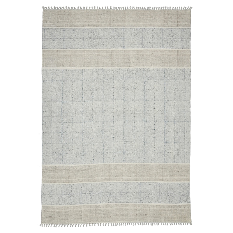 Handmade Transitional Oriental Flatweave Cotton Rug