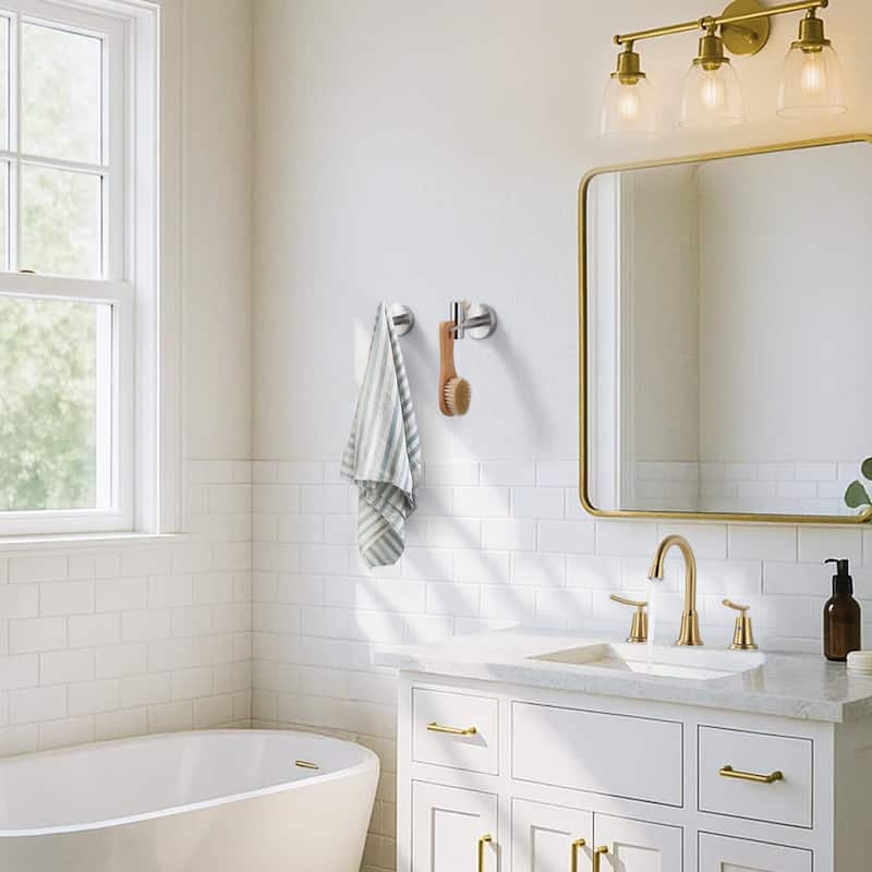 WOWOW Stainless Steel J-Hook Robe/Towel Hook 2 PCS