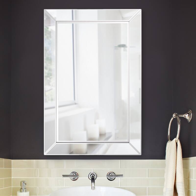 Allan Andrews Wood Framed Decorative Vanity Camden Wall Mirror - mirrored - 24 x 36