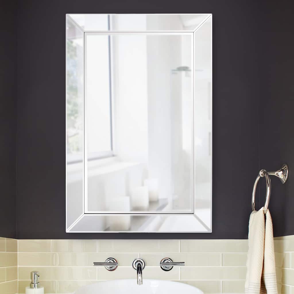 Allan Andrews Wood Framed Decorative Vanity Camden Wall Mirror - mirrored - 24 x 36