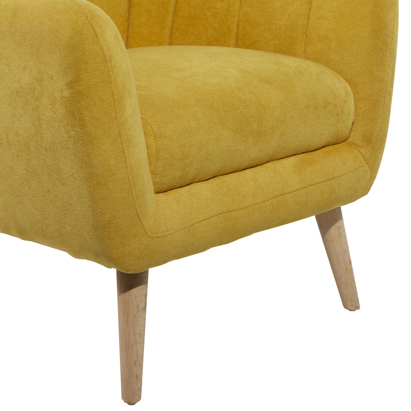 Polyester Living Room Accent Chair - Black, Blue, or Yellow - Roche River Decor