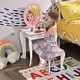 preview thumbnail 2 of 22, Costway Kids Vanity Makeup Dressing Table Chair Set Wooden W/ Mirror - See details