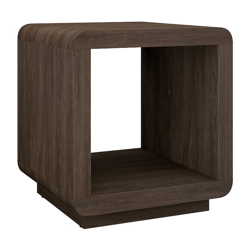 Lonni 20" Wide Square Side Table - 20" Wide - Brown Oak