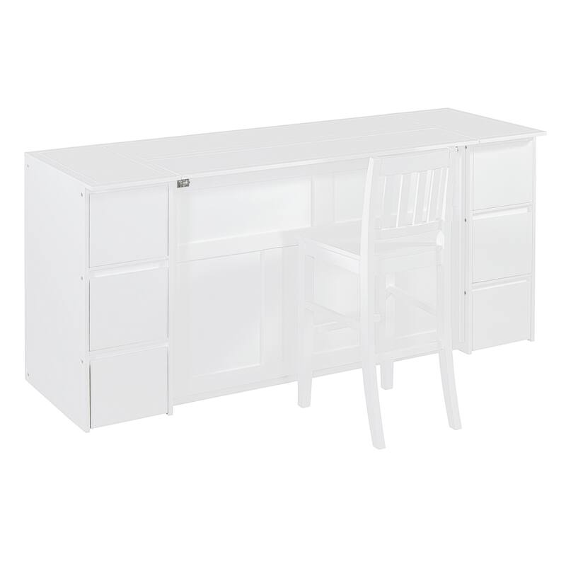 Modern Murphy Bed with Drawers, Cabinets, and USB Ports
