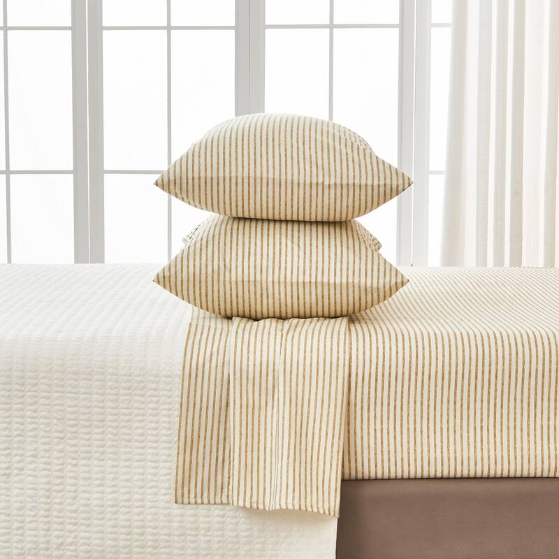 Linery & Co. Ultra-Soft Striped Brushed Microfiber Sheet Set