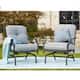 Patio Festival Outdoor Rocking-Motion Chairs (Set of 2) - Grey