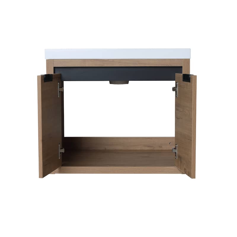 Bathroom Vanity With Sink In 24 Inch, Floating Bathroom Vanity With Soft Close Door