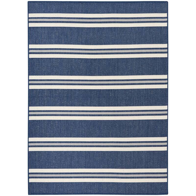 Nourison Horizon Indoor/Outdoor Modern Rug - 5' x 7' - Navy