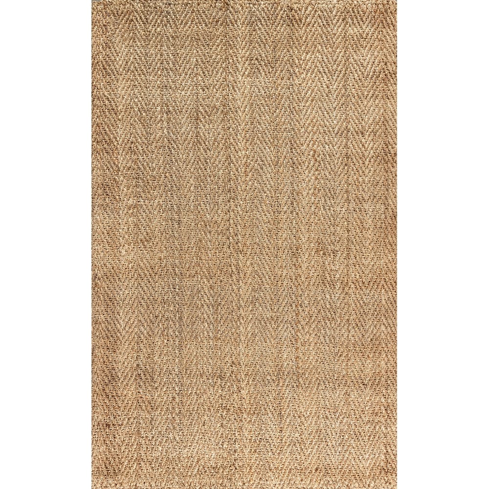 JONATHAN Y Estera Hand Woven Herringbone Chunky Jute Area Rug
