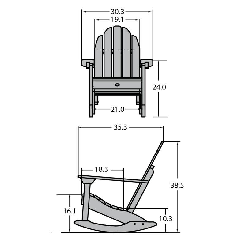 ELK OUTDOORS The Essential Adirondack Rocking Chair