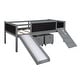 preview thumbnail 4 of 7, Twin Size Wood Loft Bed with 2 Storage Boxes & Double-Sided Chalkboard