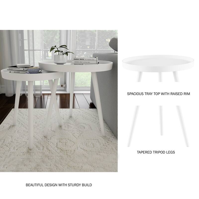 Lavish Home Set of 2 Nesting End Tables