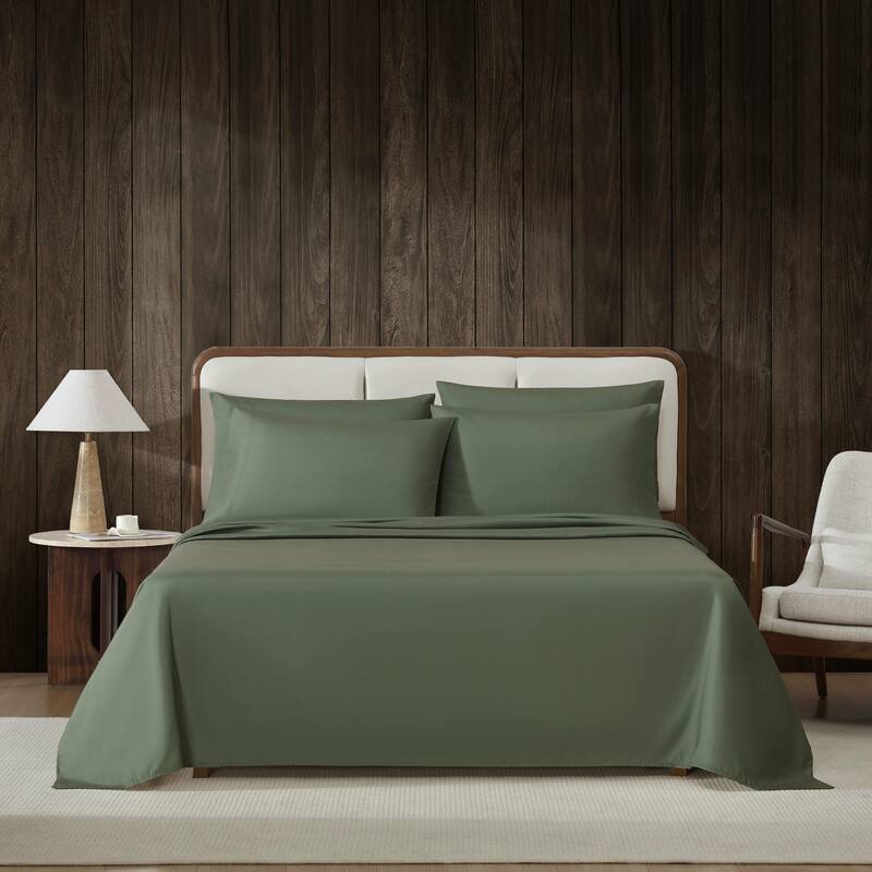 Eddie Bauer Logan Solid Temperature Regularing Bonus Sheet Set - Green - Twin
