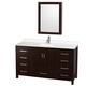 Option Espresso / White Quartz Top / Brushed Chrome