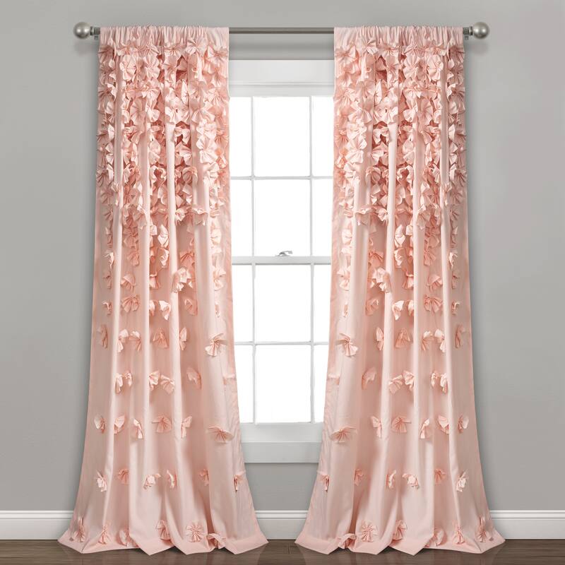 Silver Orchid Turpin Single Window Curtain Panel - 54"W x 84"L - Blush