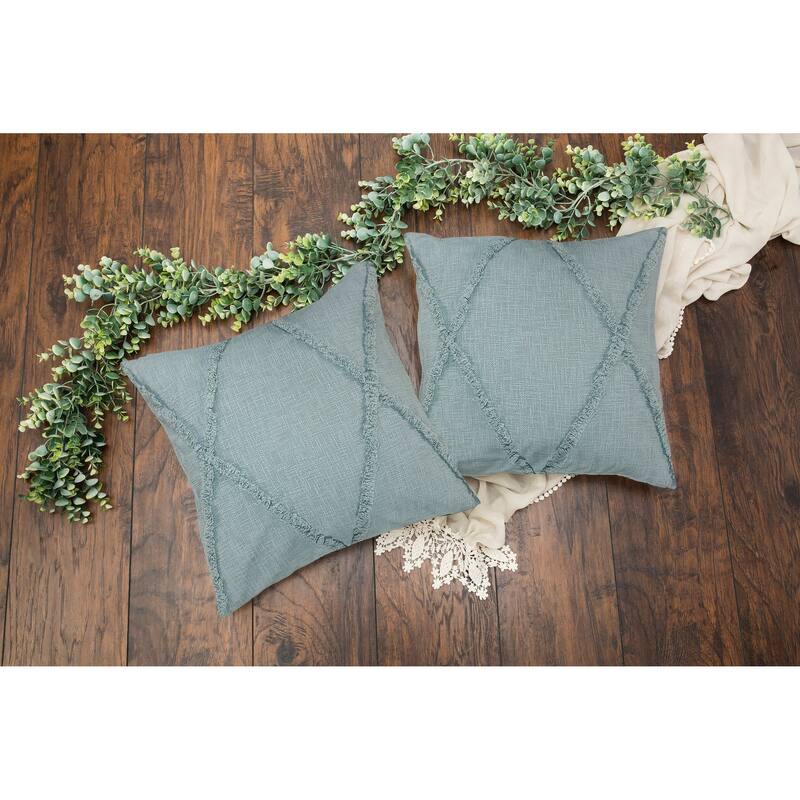 Sevita Flatwoven Cotton Throw Pillow, Set of 2