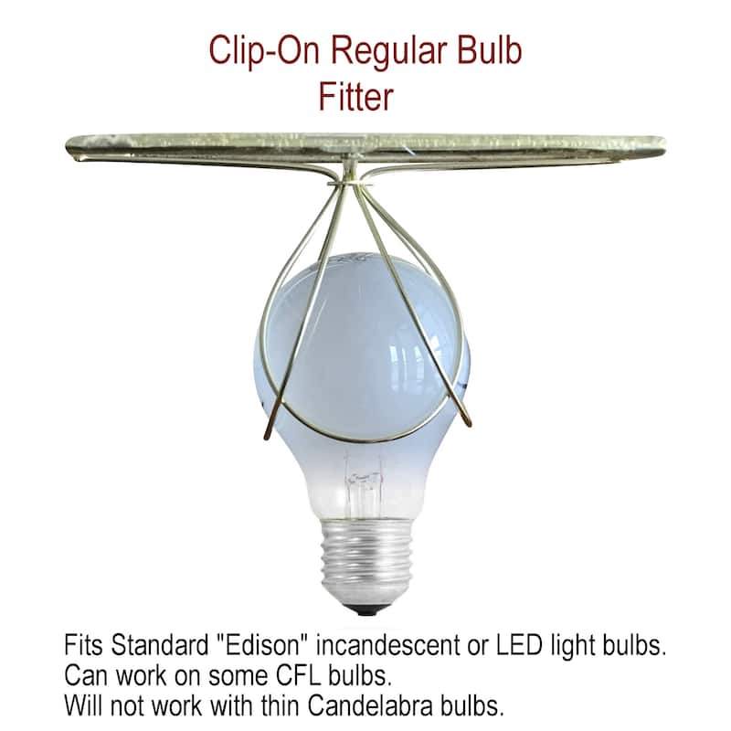 5x8x7 Empire Linen Edison Clip On Lamp Shade Light Oatmeal