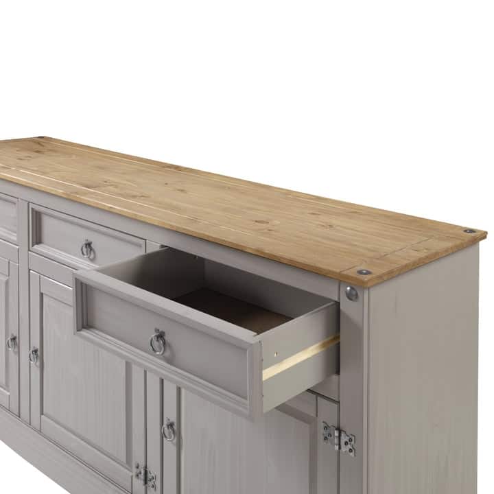 65" Wood Buffet Sideboard Farmhouse - Corona Collection | Furniture Dash