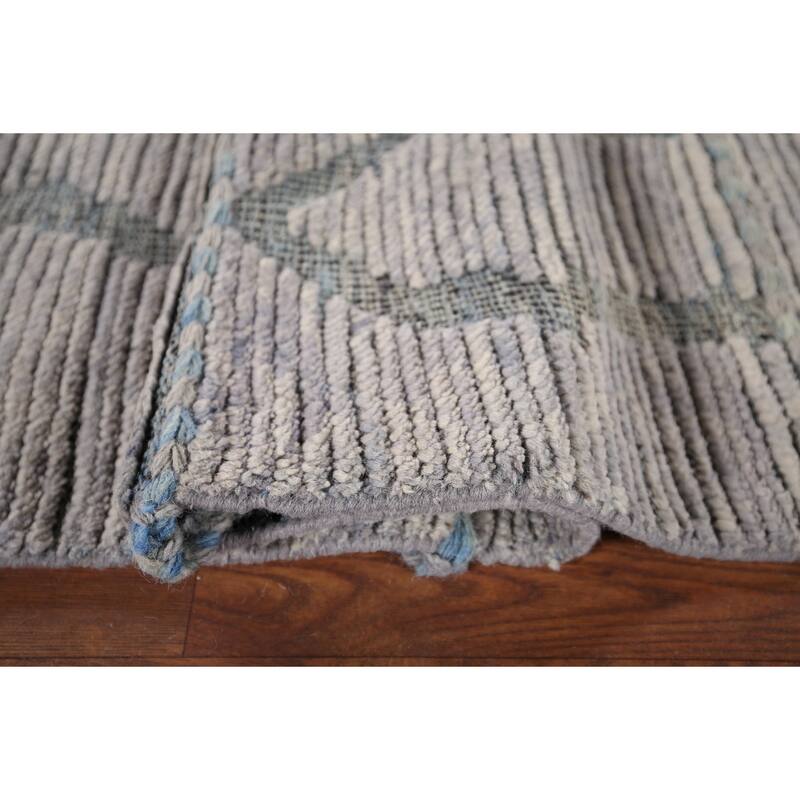 Moroccan Oriental Area Rug Hand-Knotted Bedroom Wool Carpet - 8'7"x 11'10"