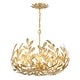 preview thumbnail 1 of 3, Broche 5 Light Antique Gold Chandelier