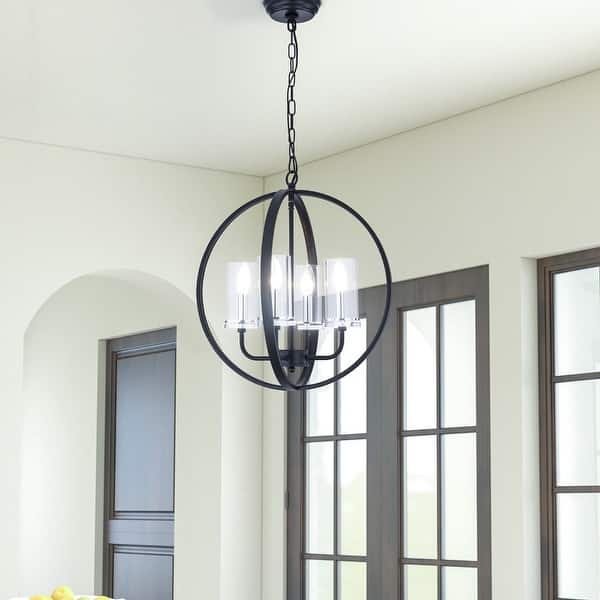 Maxax 4 - Light Unique LED Chandelier with Crystal Accents - On Sale - Bed  Bath & Beyond - 35109216