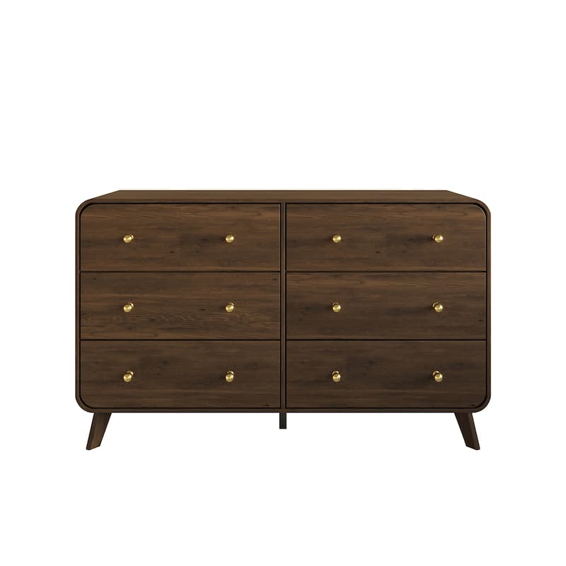 CraftPorch Contemporary 6-Drawers Dresser - Brown
