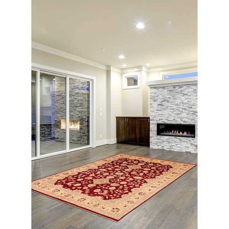 ECARPETGALLERY Hand-knotted Chobi Finest Red Wool Rug - 9'6 x 13'11
