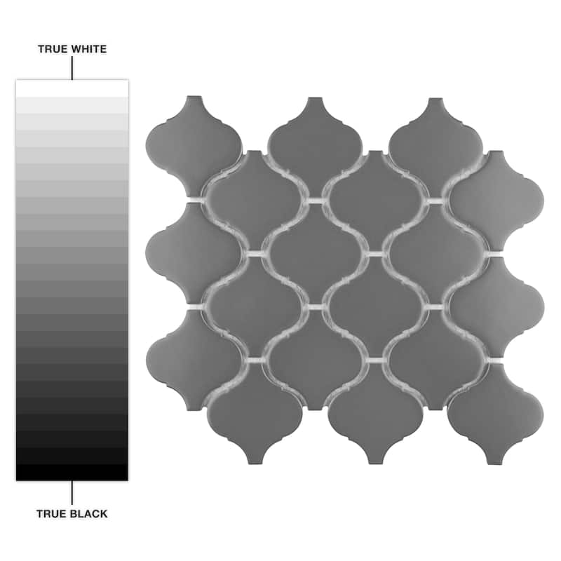 Merola Tile Metro Lantern Matte Dark Grey 9-1/2" x 10-3/4" Porcelain Mosaic Floor and Wall Tile